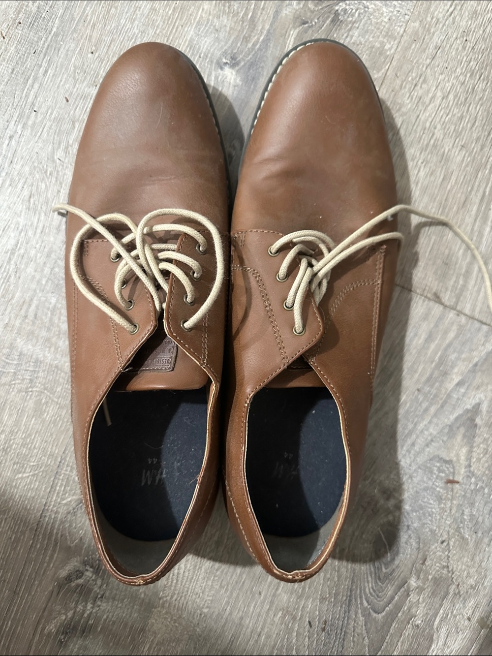 Classic Brown Leather Men's Lace-Up Shoes